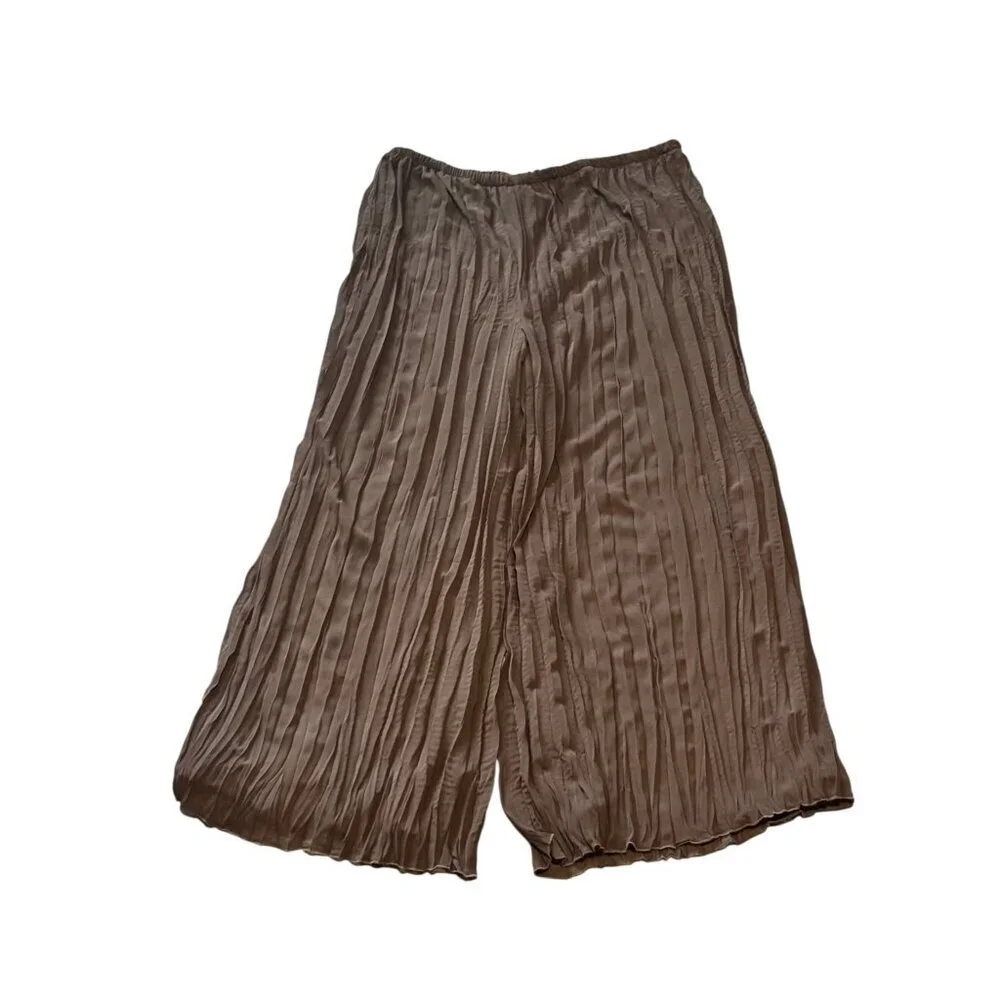 Women's 3X Brown Wide Leg Pants